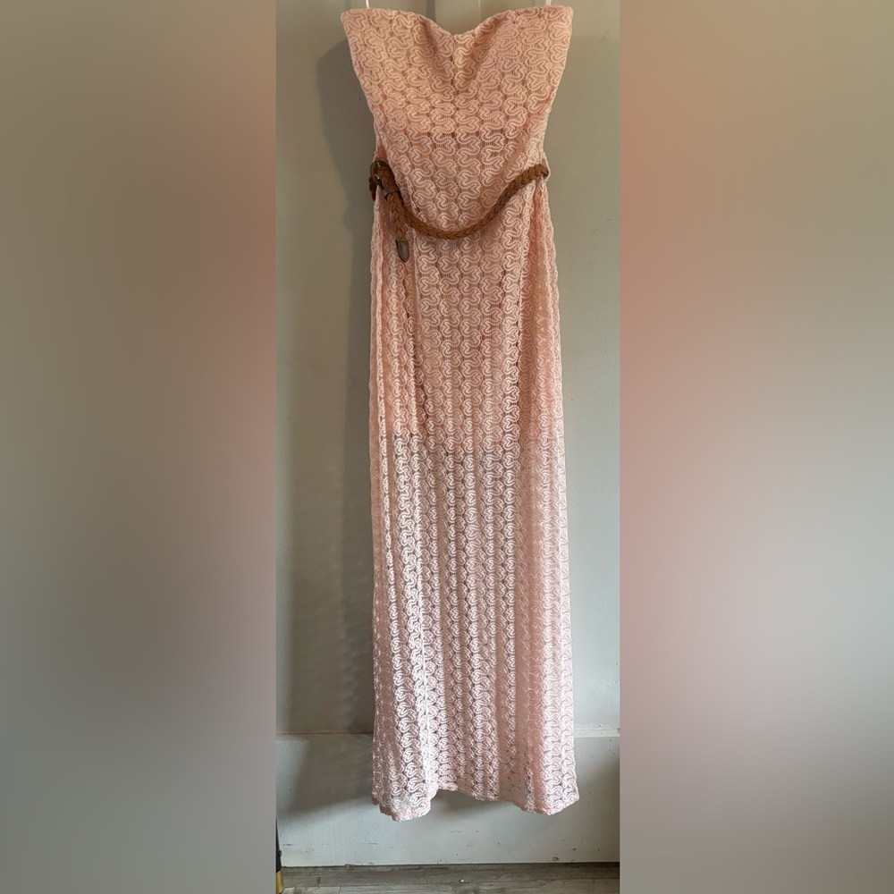 Lace Strapless Dress by Ya Los Angeles